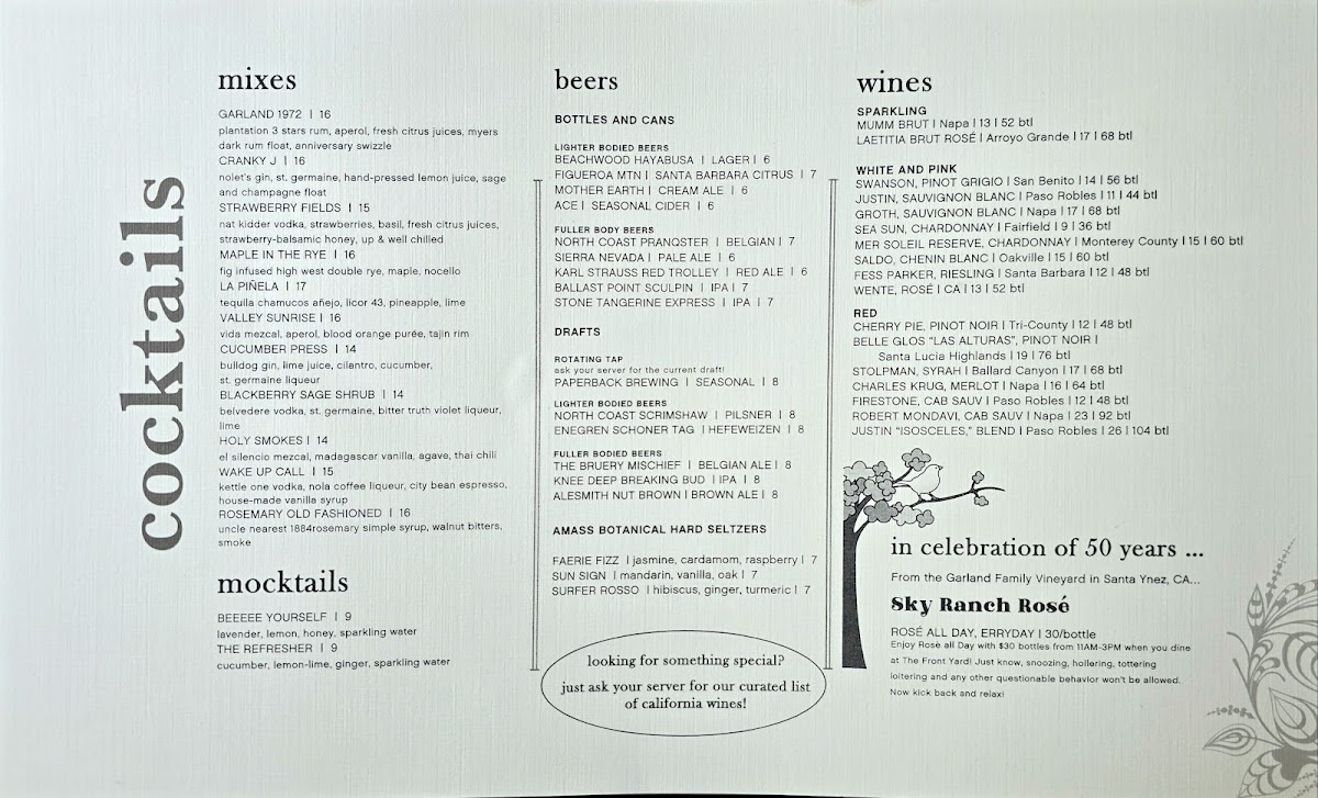 The Front Yard Menu - Image 4